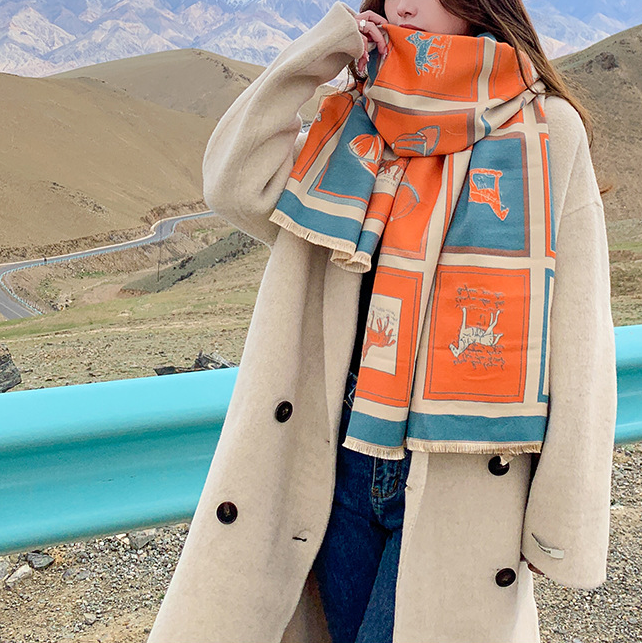 Gaelle Luxurious Pashmina Scarf Shawl Wrap