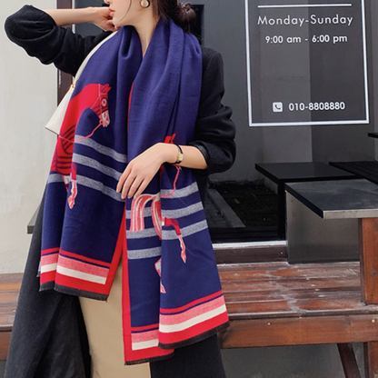 Thais Pashmina Scarf Blue