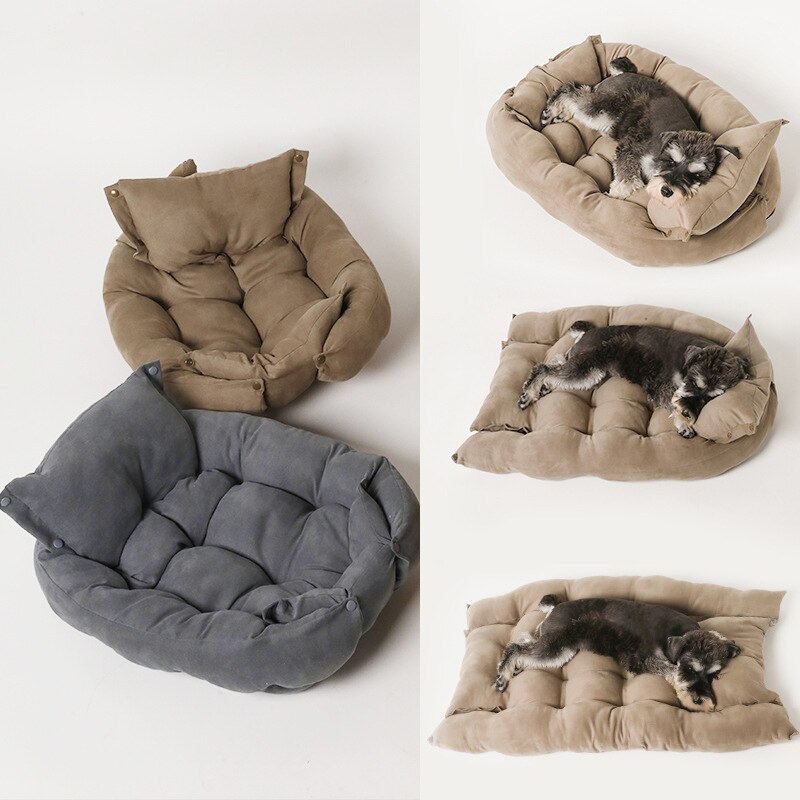 Adjustable 3-in-1 Pet Bed (Nest, Sofa or Mat)