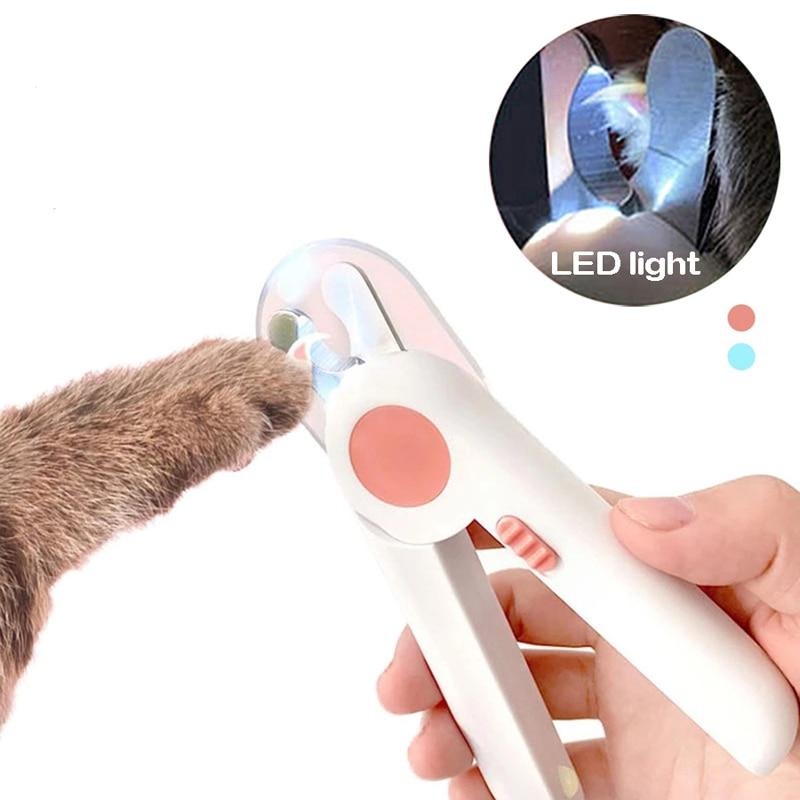 Blue Nail Clippers with LED Light - Dogs and Horses