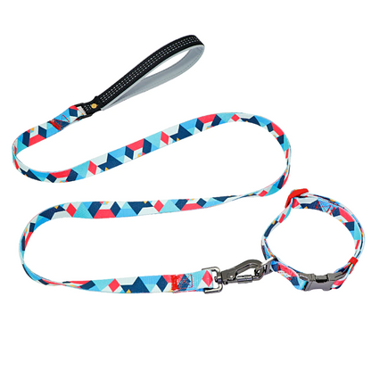 Picasso Blue Personalized Collar & Leash Set - Dogs and Horses