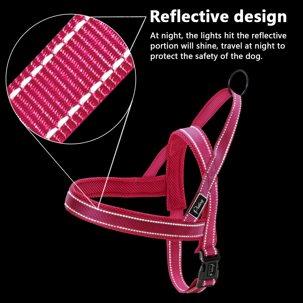 Pink No Pull Reflective Harness - Dogs and Horses
