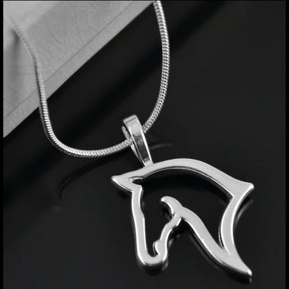 Silver Horse Pendant Necklace - Dogs and Horses