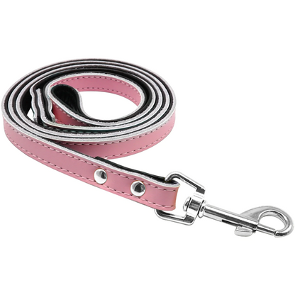Matera Pink Leather Leash - Dogs and Horses