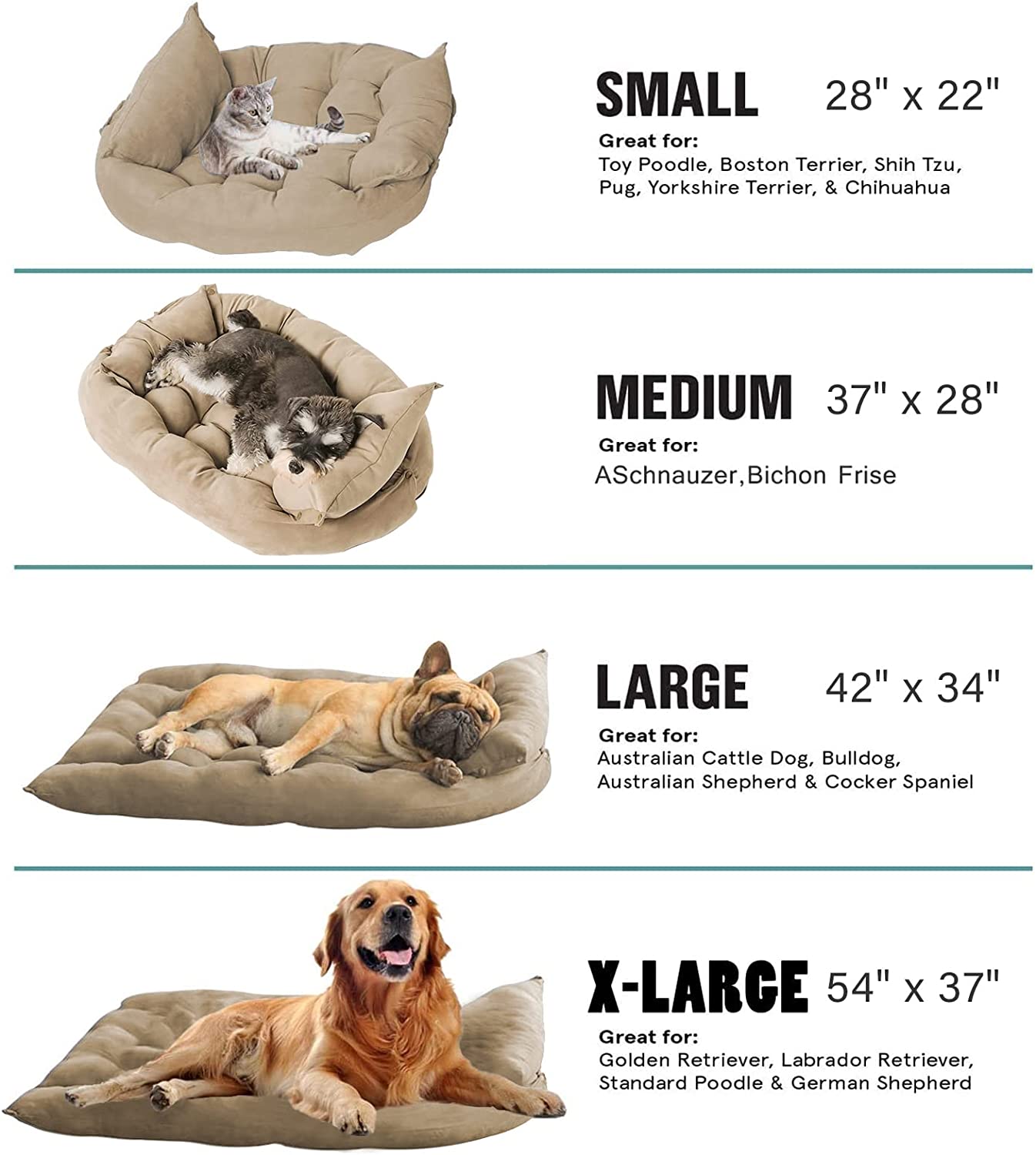 Adjustable 3-in-1 Pet Bed (Nest, Sofa or Mat)