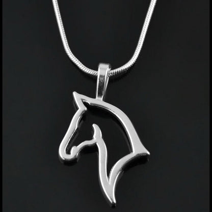 Silver Horse Pendant Necklace - Dogs and Horses
