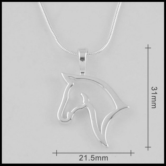 Silver Horse Pendant Necklace - Dogs and Horses