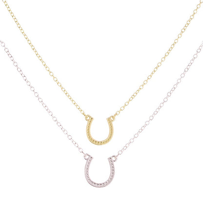 Horseshoe Necklace (Silver, Gold) - Dogs and Horses