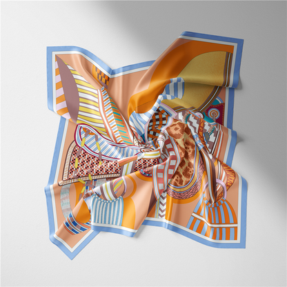 Idalia Orange Silk Scarf Small / 53cm