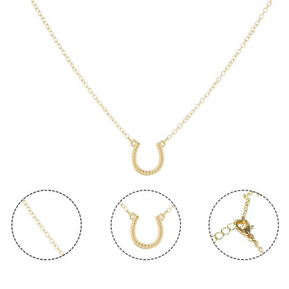 Horseshoe Necklace (Silver, Gold) - Dogs and Horses