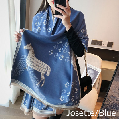 Wholesale Wholesale new style Euro Elegant headscarf luxury vintage navy  china pattern printed silk scarf for ladies turkey square scarf From  m.