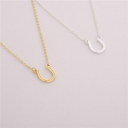 Horseshoe Necklace (Silver, Gold) - Dogs and Horses