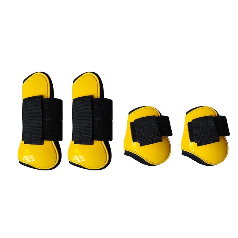 Yellow Hook and Loop Closure Adjustable Tendon & Fetlock Boots - Dogs and Horses