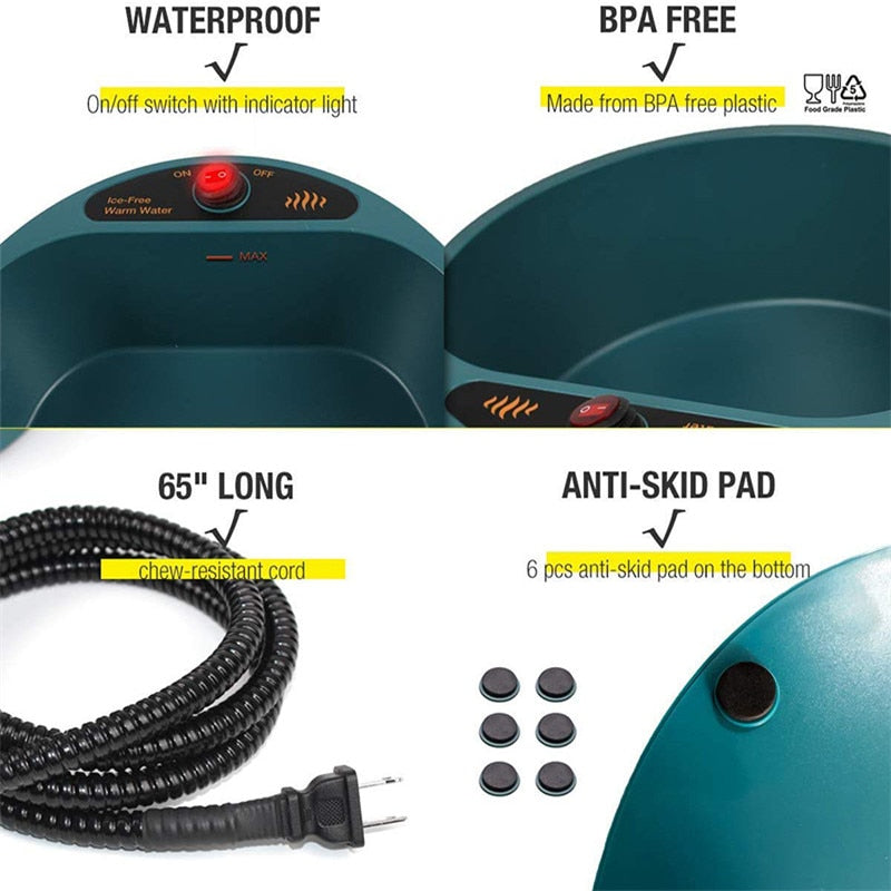 Heated Thermal Water Bowl - Dogs and Horses