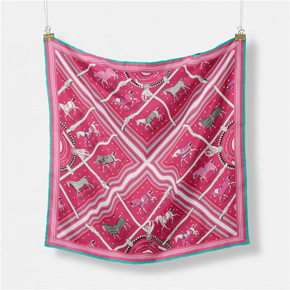 Beronia Rose Silk Scarf / 53cm