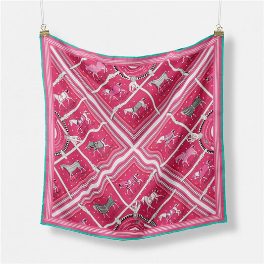 Beronia Rose Silk Scarf / 53cm