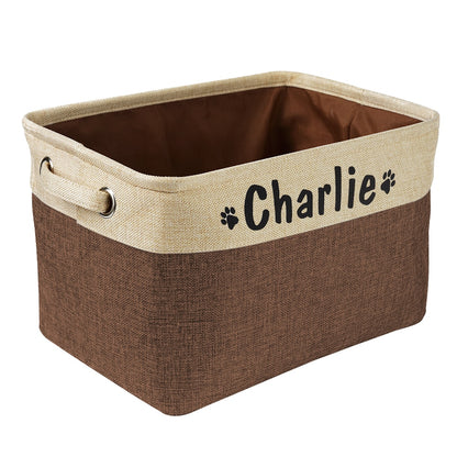 Personalized Dog Toy Basket - Dogs and Horses