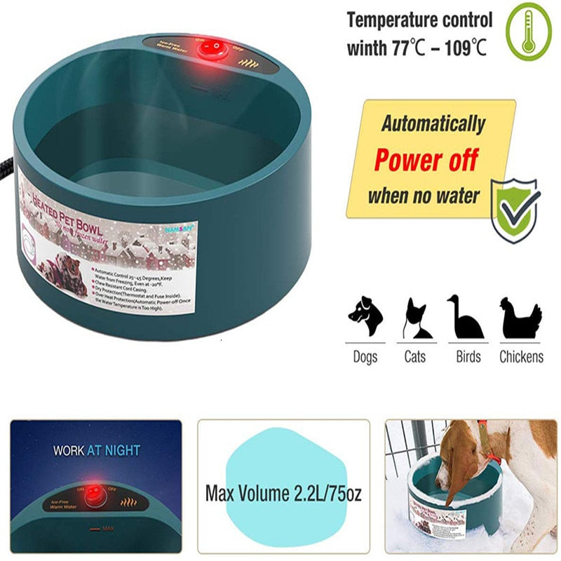 Heated Thermal Water Bowl - Dogs and Horses