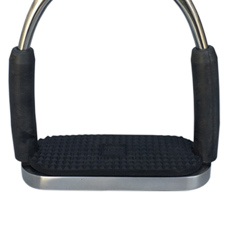Black Flexible Stainless Steel Stirrup - Dogs and Horses