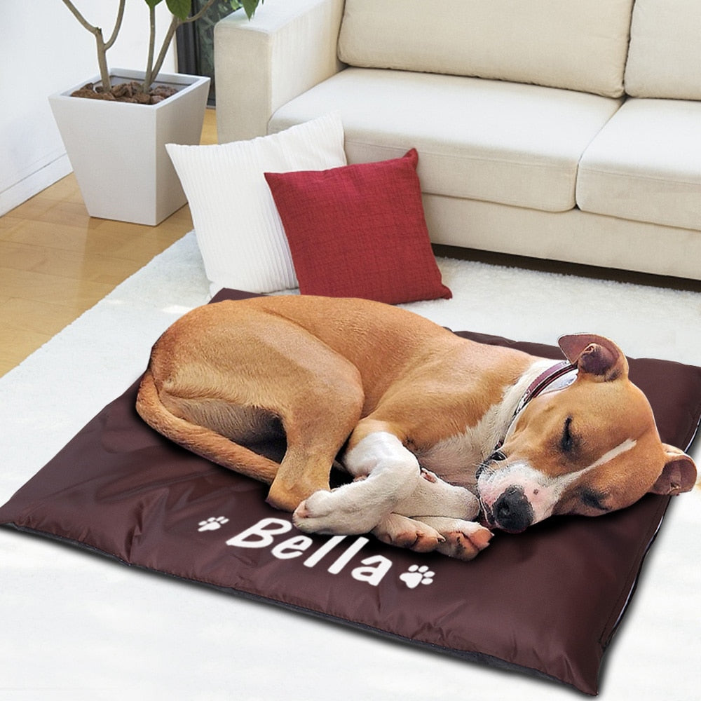 Brown Personalized Sleeping Mat - Dogs and Horses