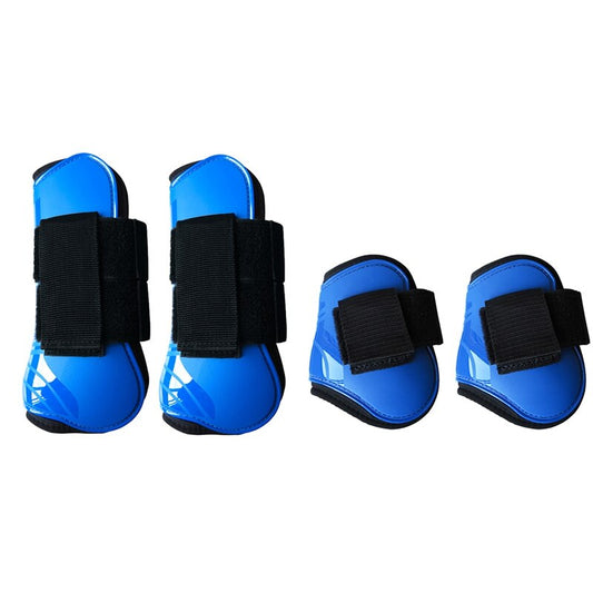 Blue Hook and Loop Closure Adjustable Tendon & Fetlock Boots - Dogs and Horses