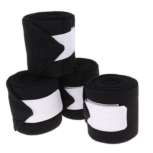Black Pillowy-soft Fleece Bandages - Dogs and Horses