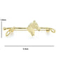 Horse Head Whip Brooch Pin (Matte Gold)