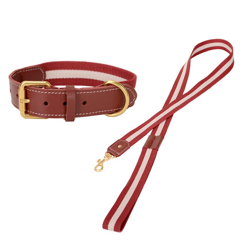 Oxford Burgundy Collar & Leash Set - Dogs and Horses