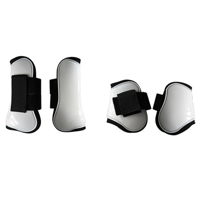 White Hook and Loop Closure Adjustable Tendon & Fetlock Boots - Dogs and Horses