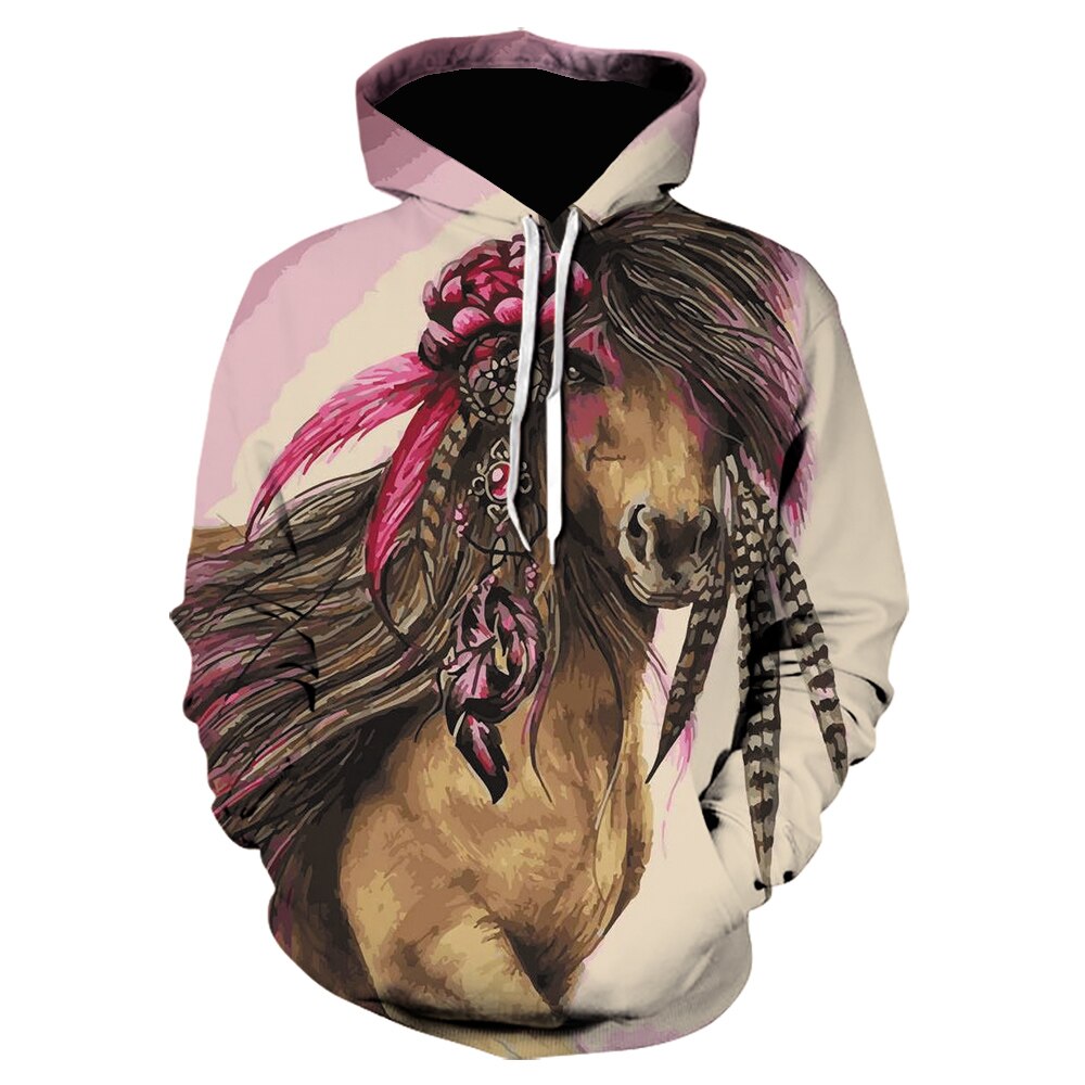 Ariana Horse Art Hoodie - Dogs and Horses