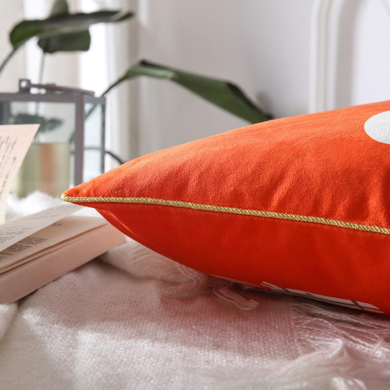 Aria Velvet Pillow Covers Orange