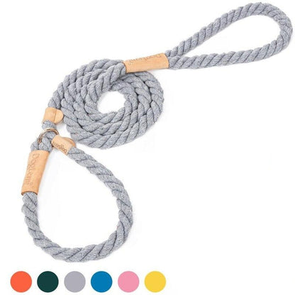 Gray Rope Slip Leash & Collar - Dogs and Horses