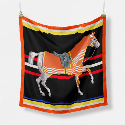 Maxine Black Silk Scarf / 53cm