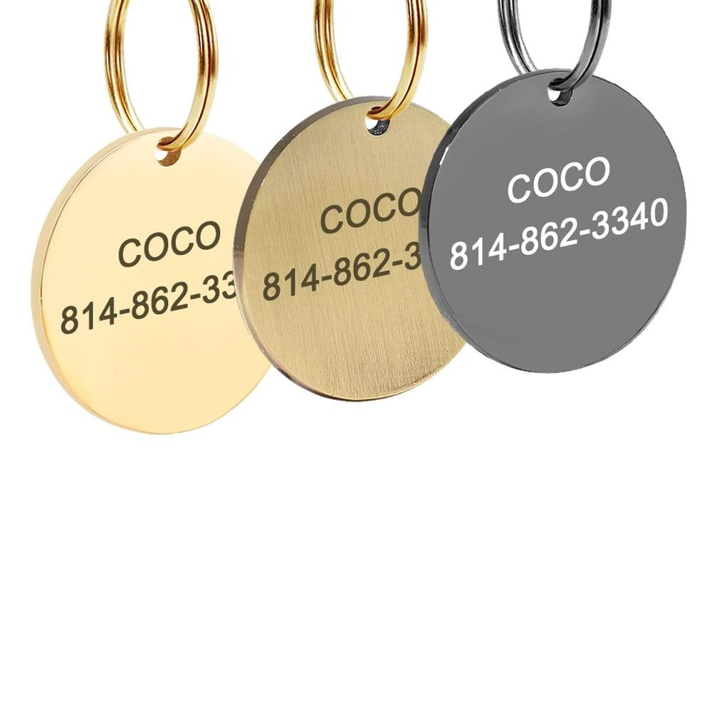 Round Personalized ID Tags - Dogs and Horses