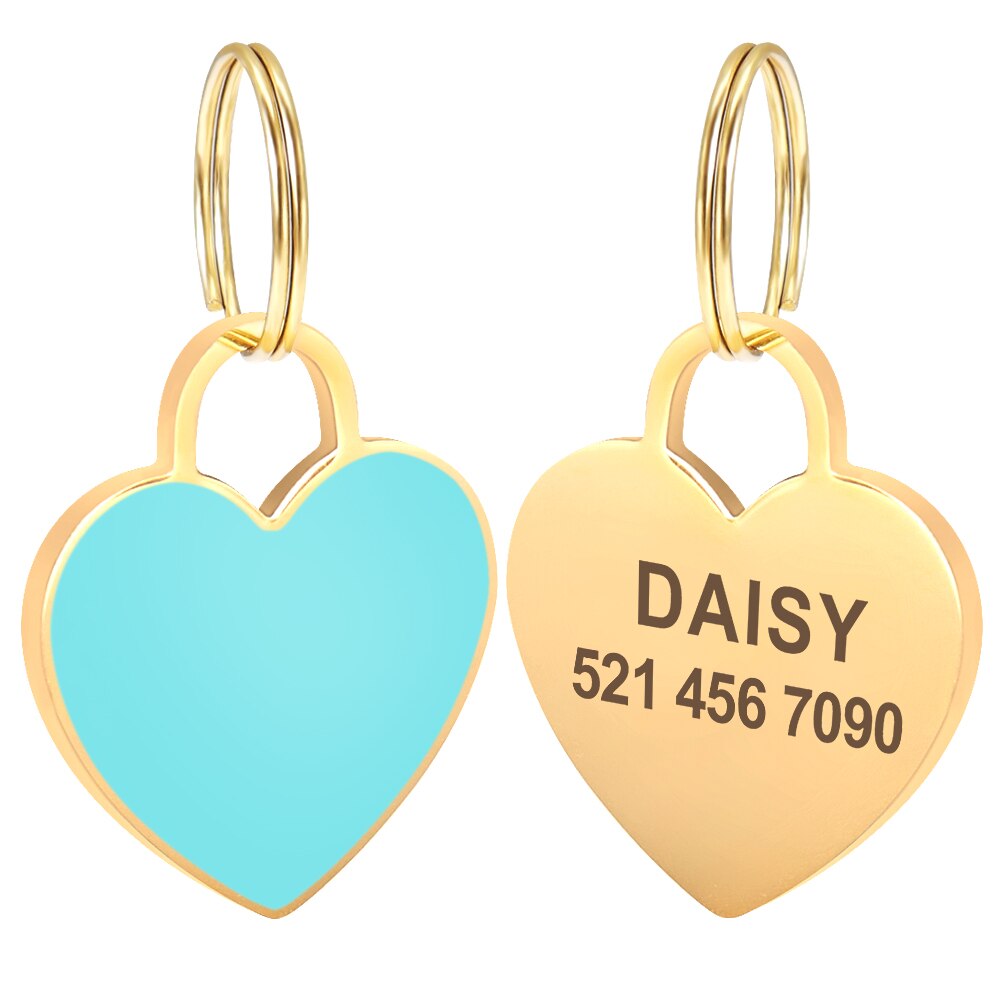 Heart Personalized ID Tags - Dogs and Horses