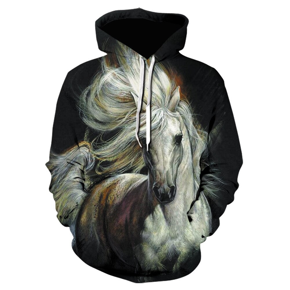 Serena Horse Art Hoodie - Dogs and Horses