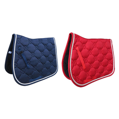 Cotton Saddle Pad Red/Blue - Dogs and Horses