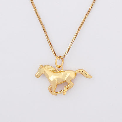 Running Horse Gold Necklace