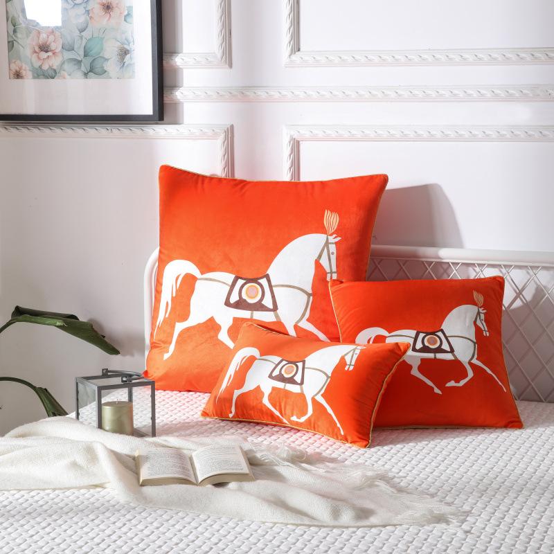 Aria Velvet Pillow Covers Orange