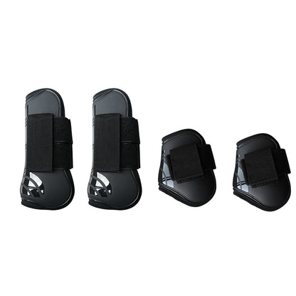 Black Hook and Loop Closure Adjustable Tendon & Fetlock Boots - Dogs and Horses