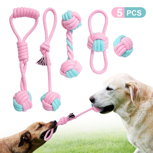 5-Piece Cotton Chew Rope - Dogs and Horses