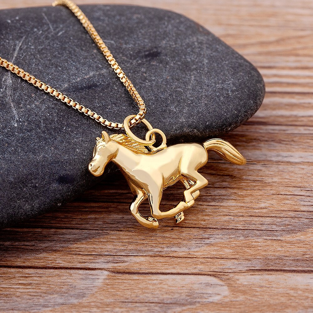 Running Horse Gold Necklace