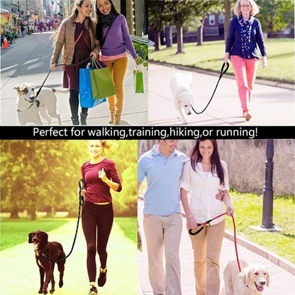 Green Reflective Padded Leash - Dogs and Horses