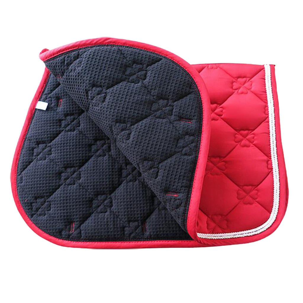 Cotton Saddle Pad Red/Blue - Dogs and Horses