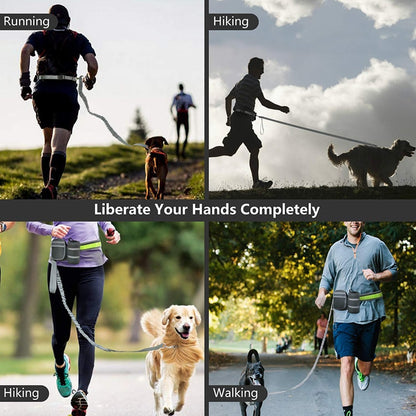 Gray Hands-Free Leash & Running Belt - Dogs and Horses
