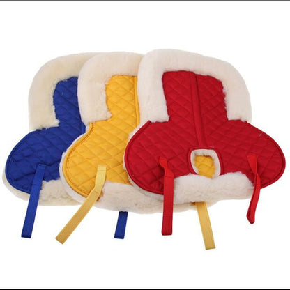 Blue Soft Wool Half Saddle Pad - Dogs and Horses