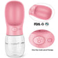 Pink Portable Water Bottle - Dogs and Horses