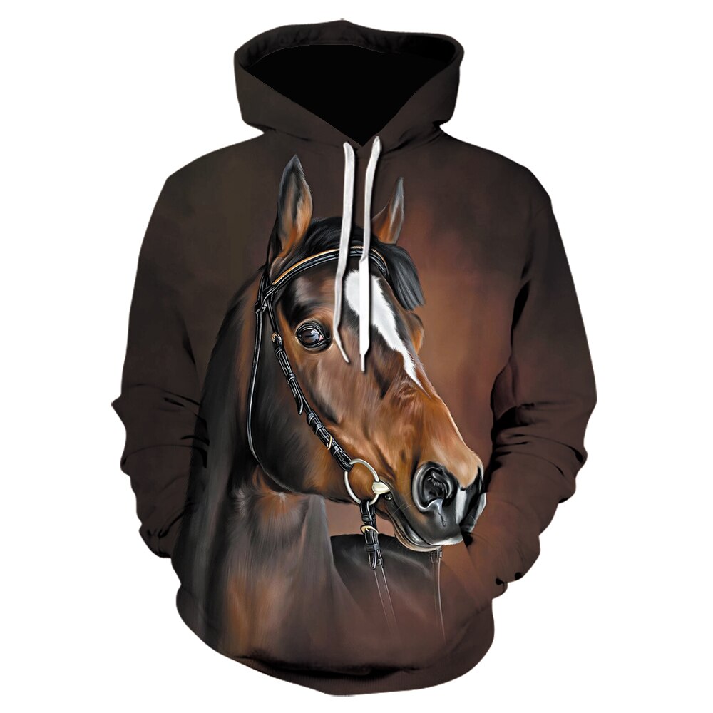 Romeo Horse Art Hoodie - Dogs and Horses