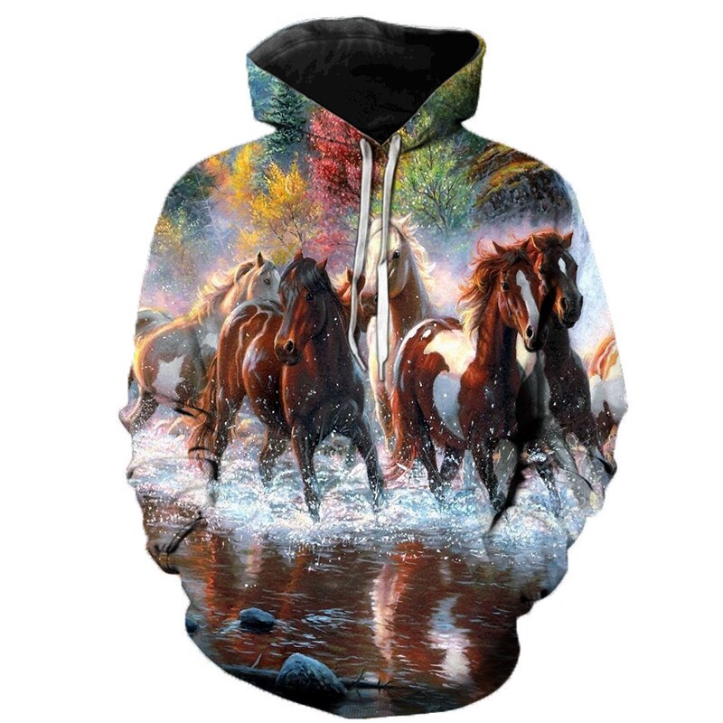 Romina Horse Art Hoodie - Dogs and Horses