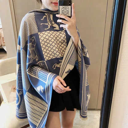 Cyrene Pashmina Scarf Blue